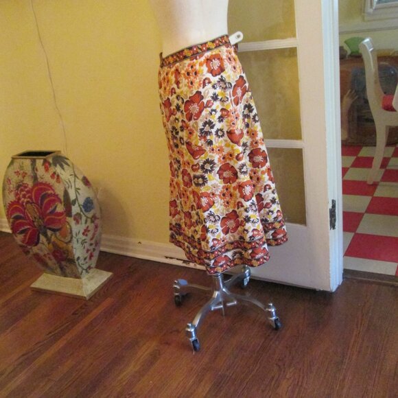 Antoino Melani Autumn Colors Cotton Skirt 12 Boho Hippie Look - Picture 5 of 7